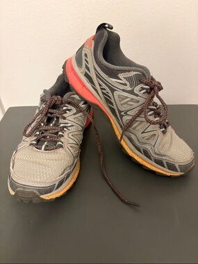 Fila Women's Gray Running Trail Shoes with Orange and Yellow Accents